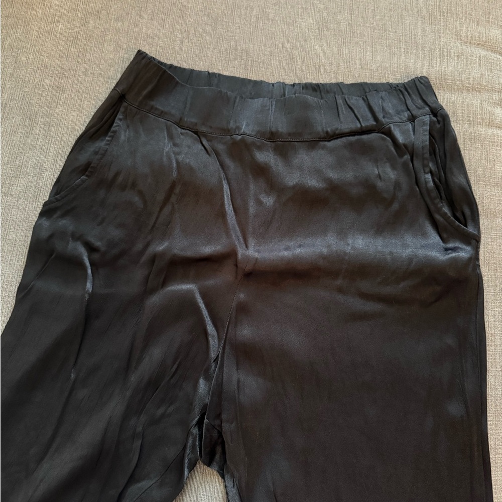 Zara Black Satin Trousers